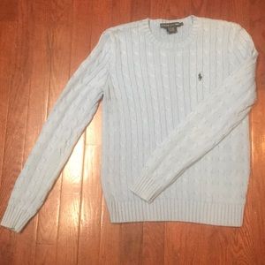 Women’s light blue Polo Ralph Lauren cable knit